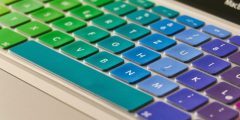 Multi-coloured Mac keyboard